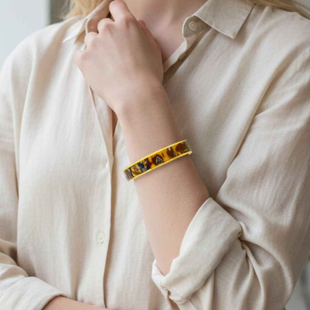 These Pretty Things Abstract Ember Gold Bangle