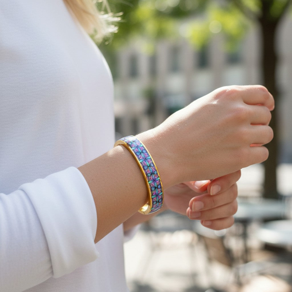 These Pretty Things Night Prism Silver Bangle