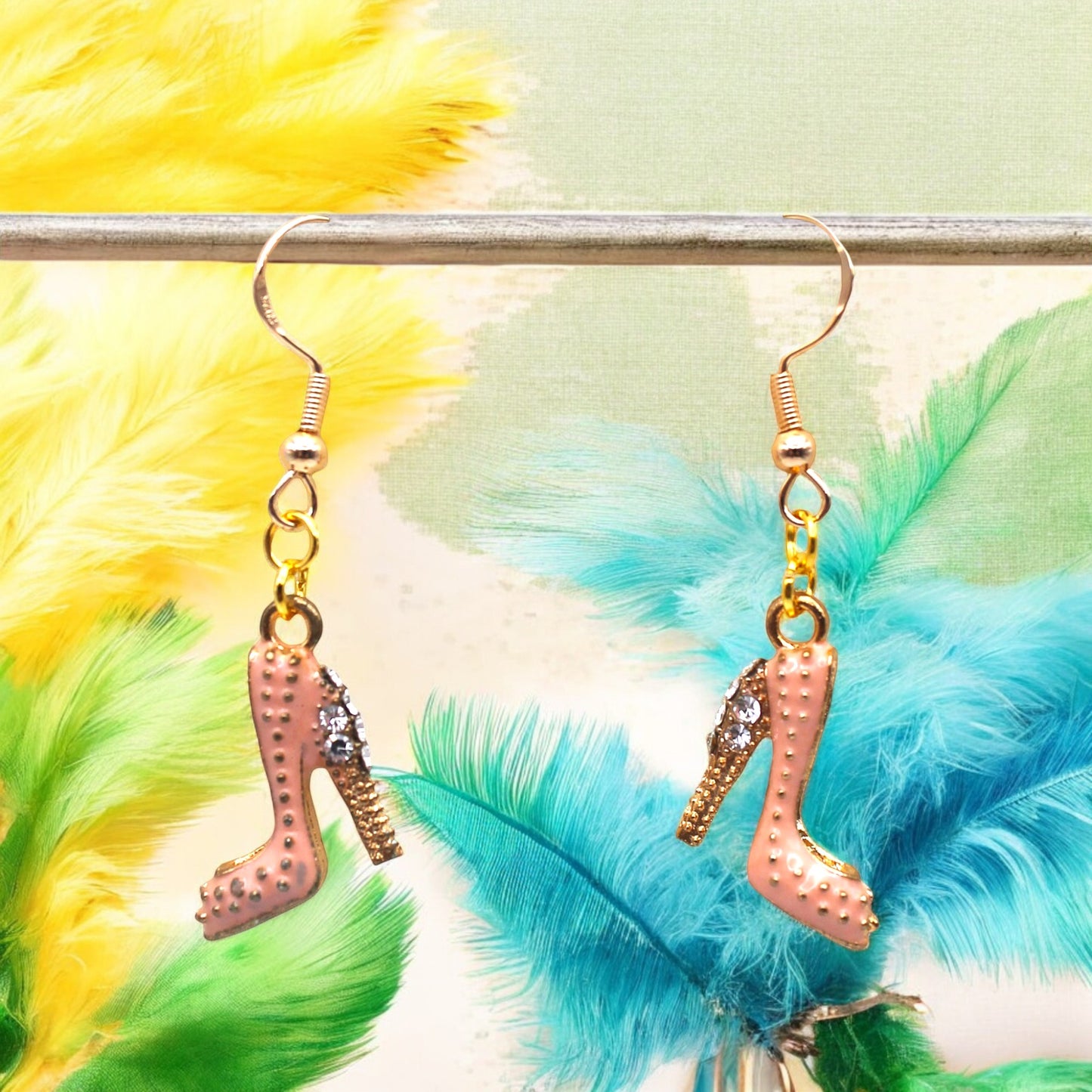 Made With Love Charmed Collection Pink Shoes Earrings