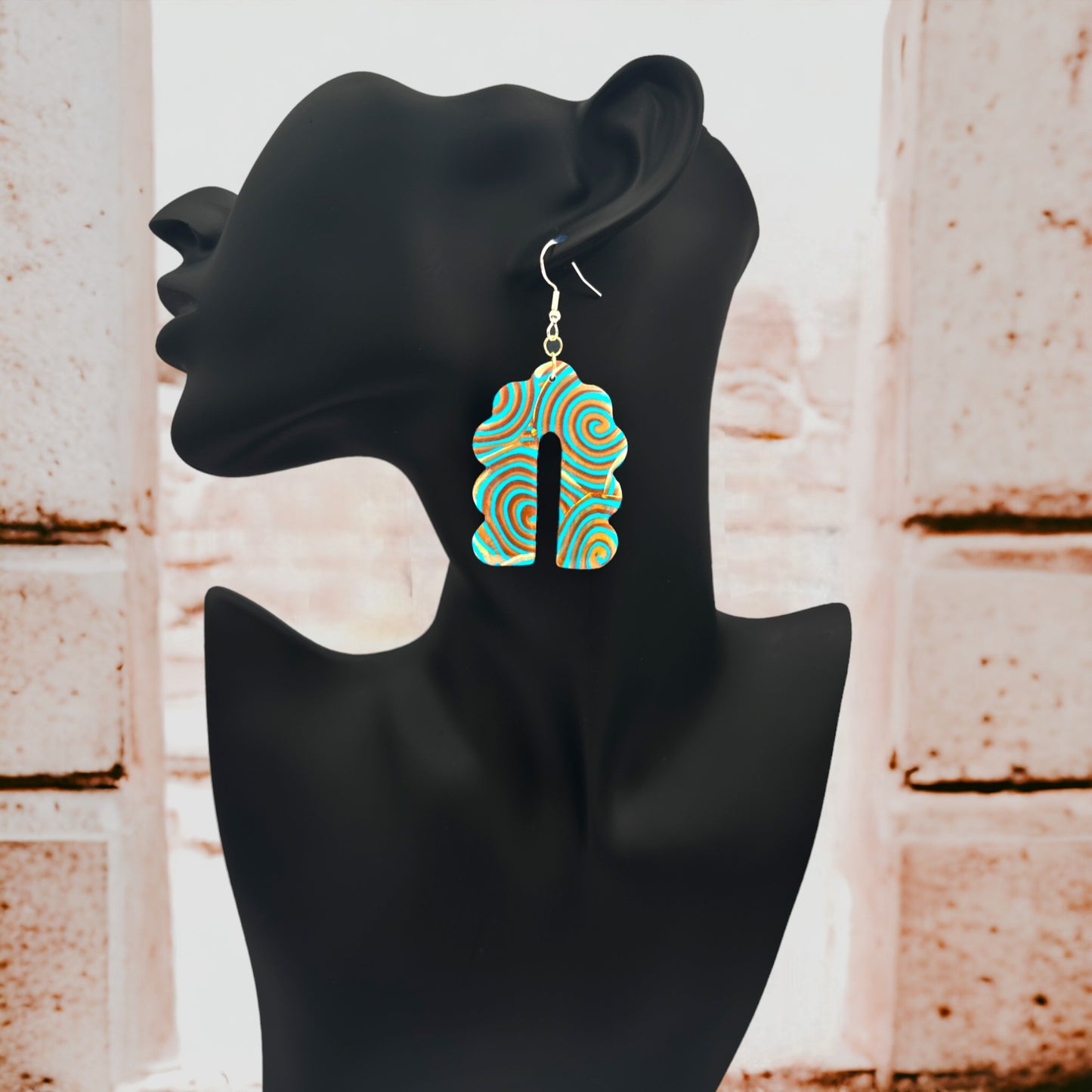 Osiris Collection Large Scalloped Arch Hook Earrings