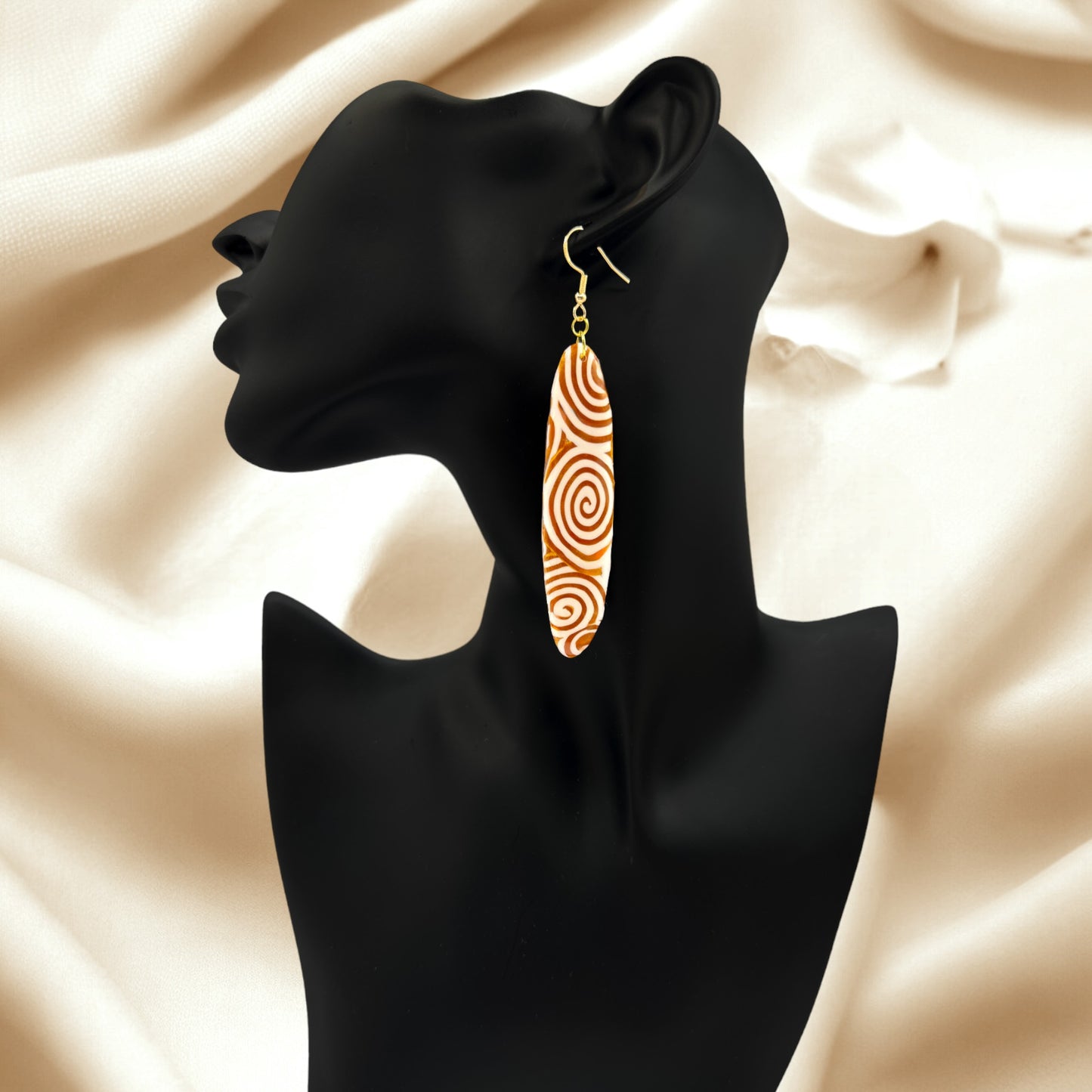 These Pretty Things Aurum Helix Collection Extra Large Long Oval Hook Earrings