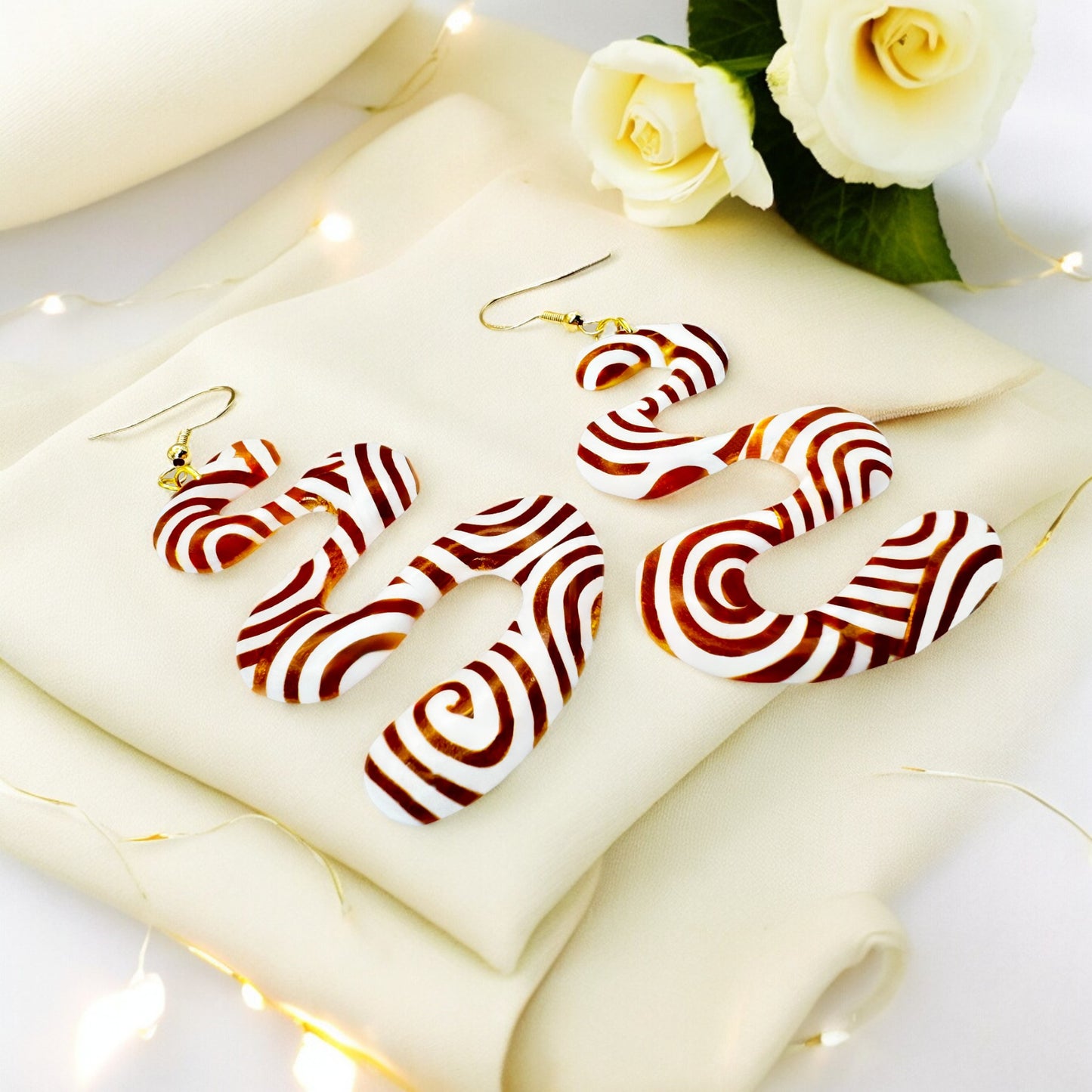 These Pretty Things Aurum Helix Collection Extra Large Squiggles Hook Earrings