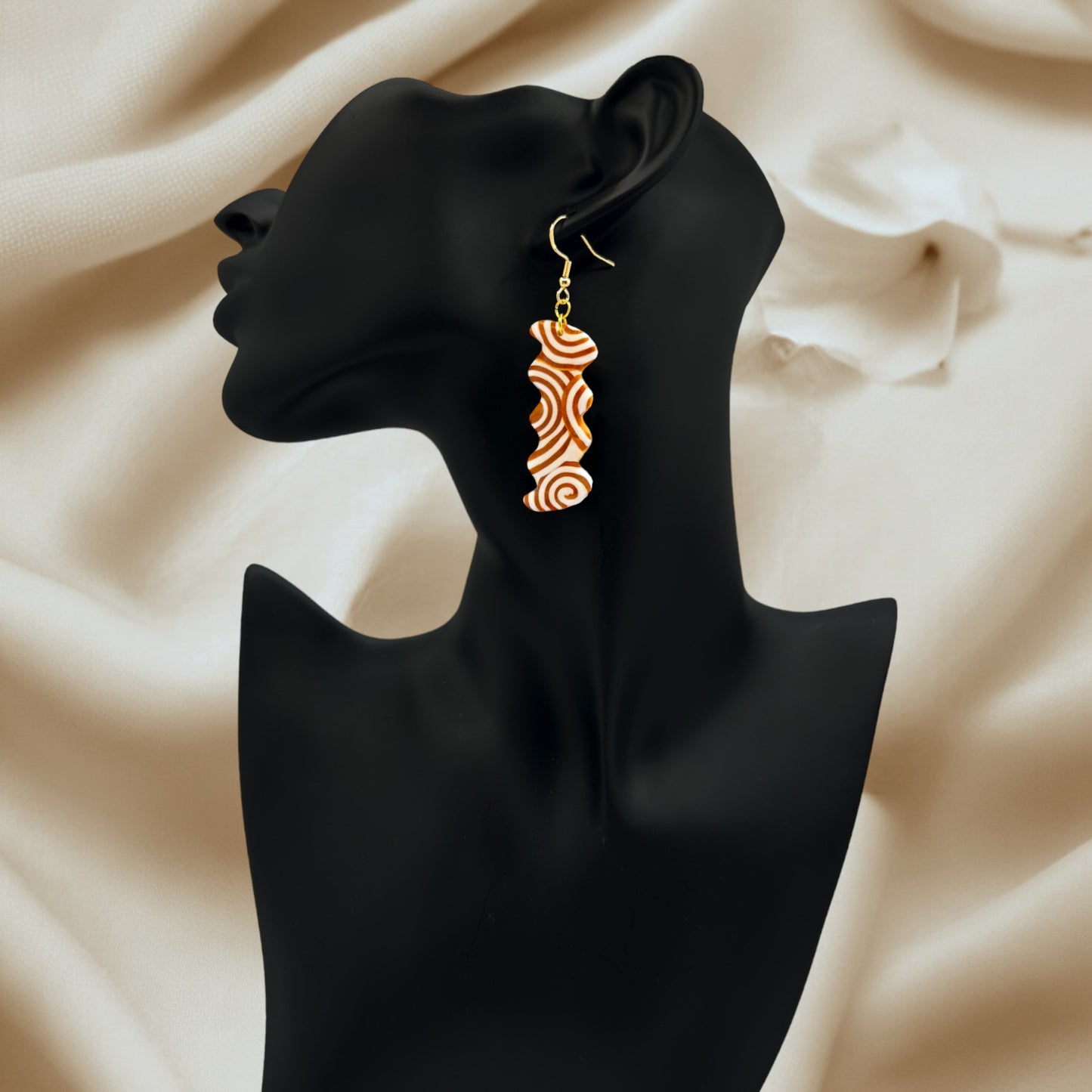 These Pretty Things Aurum Helix Collection Large Squiggly Oblong Hook Earrings