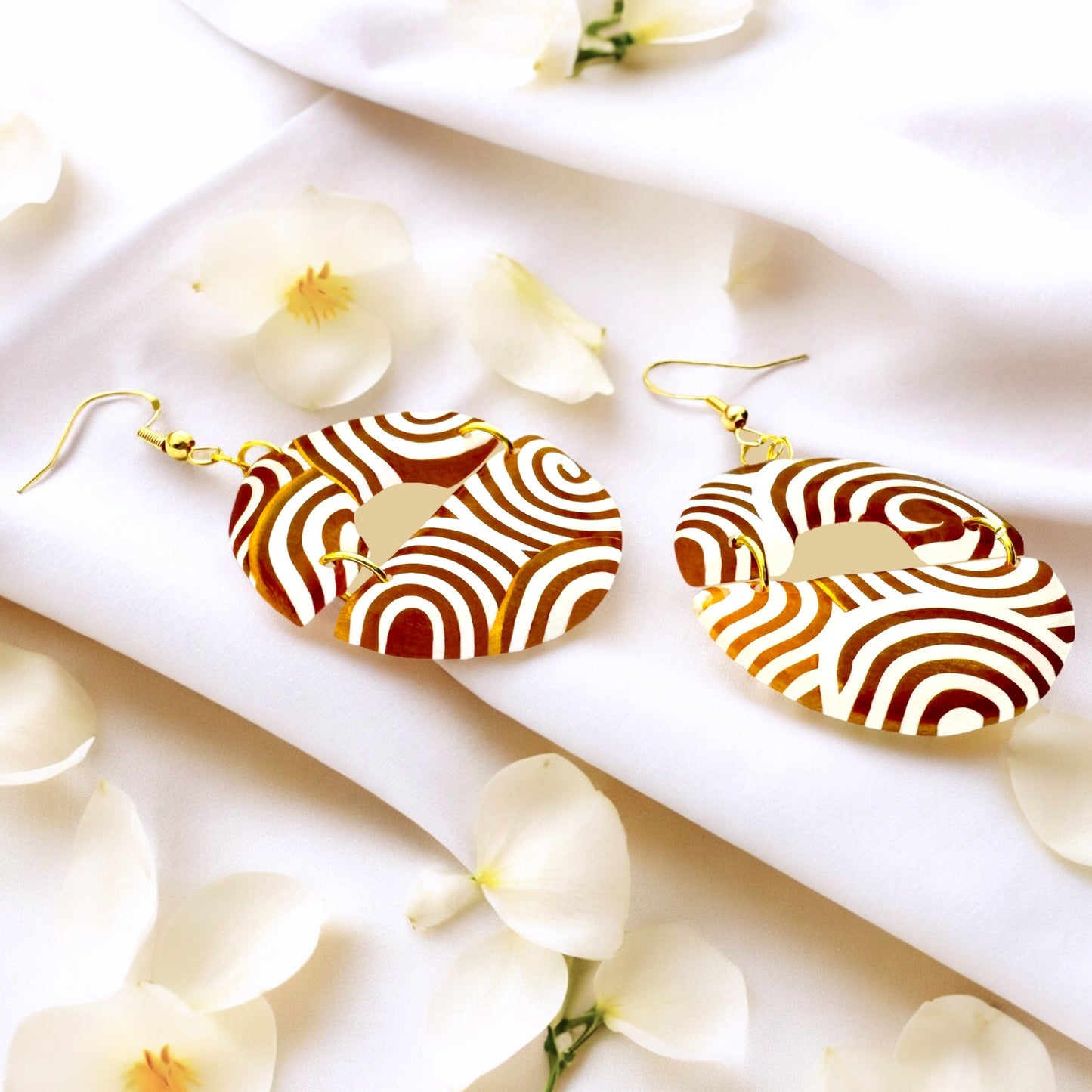 These Pretty Things Aurum Helix Collection Medium Joined Semi Circles Hook Earrings