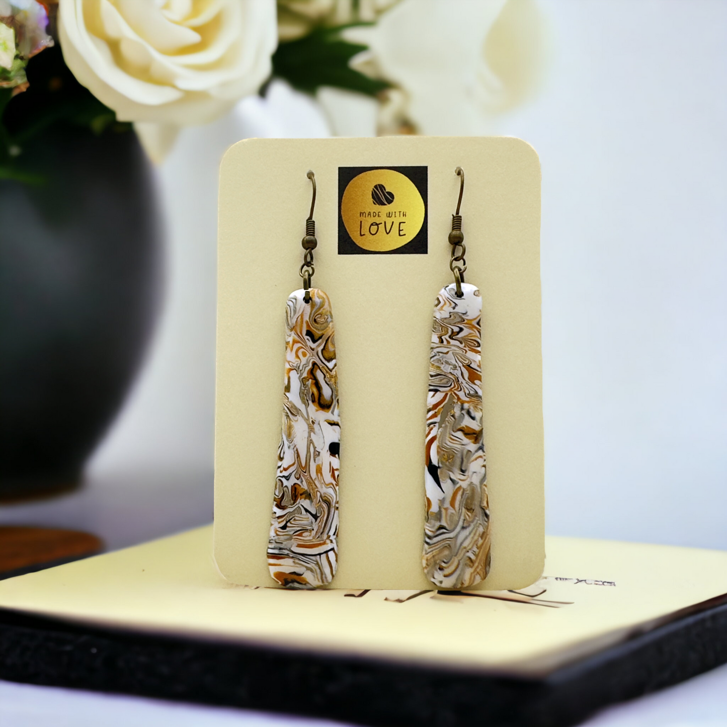 These Pretty Things Azura Collection Long Rounded Pencil Hook Earrings