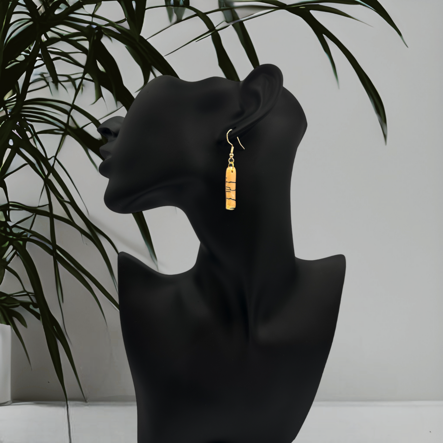 These Pretty Things Bijoux Tiger Collection Smal Oblong Hook Earrings