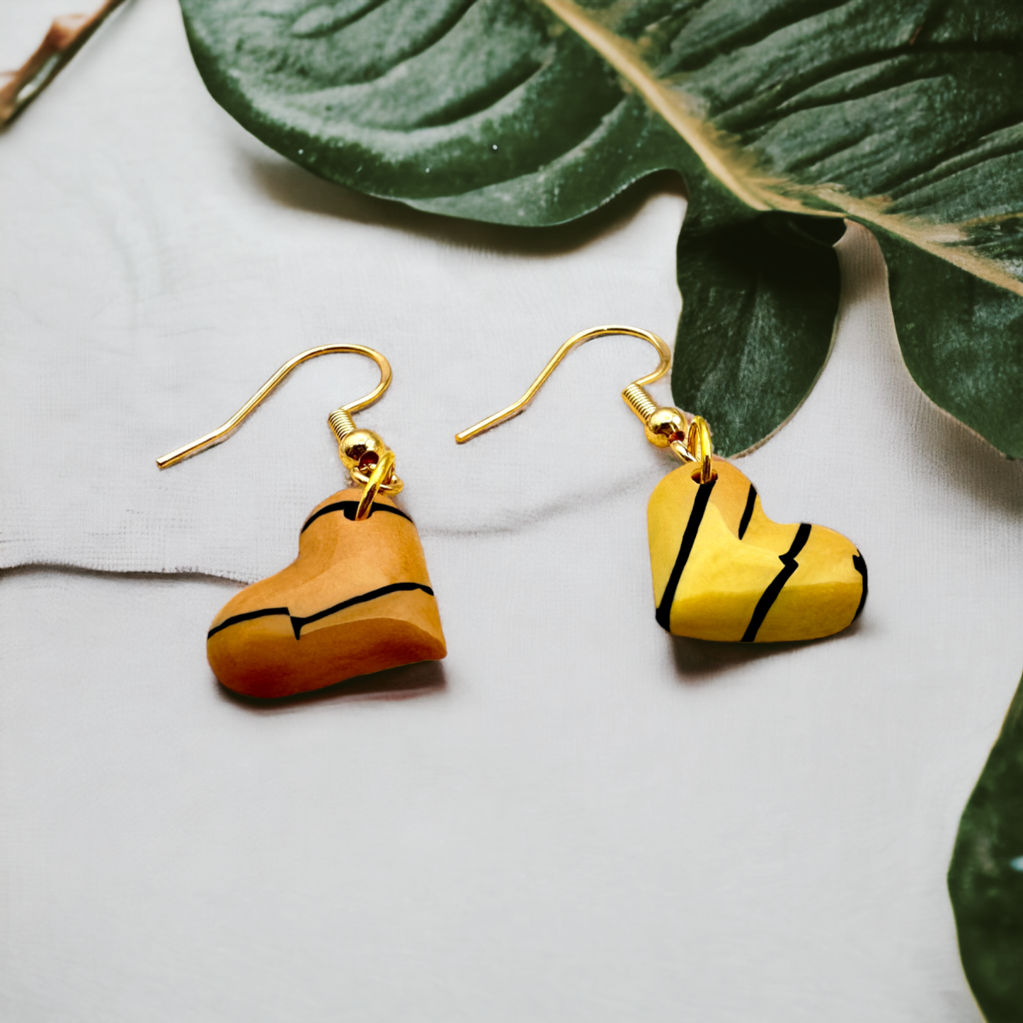 These Pretty Things Bijoux Tiger Collection Sleepy Hearts Extra Small Hook Earrings