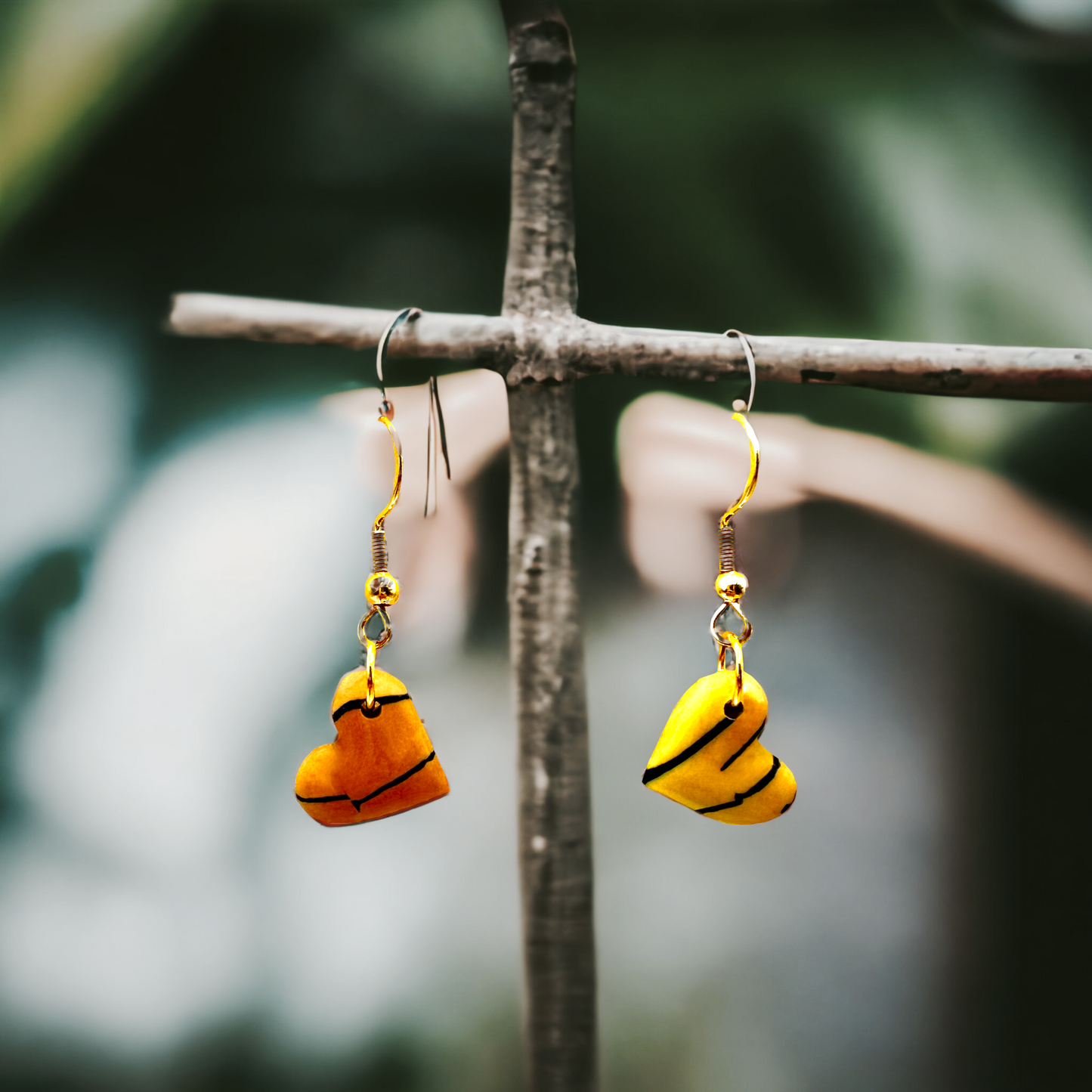 These Pretty Things Bijoux Tiger Collection Sleepy Hearts Extra Small Hook Earrings