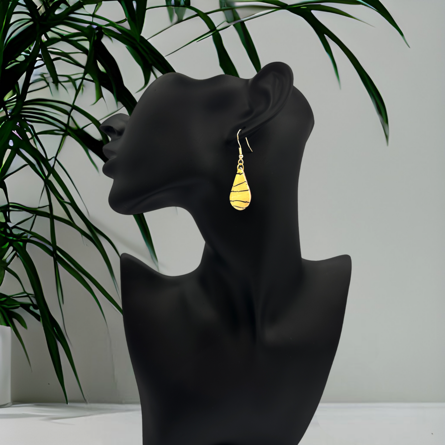 These Pretty Things Bijoux Tiger Collection Teardrop Small Hook Earrings