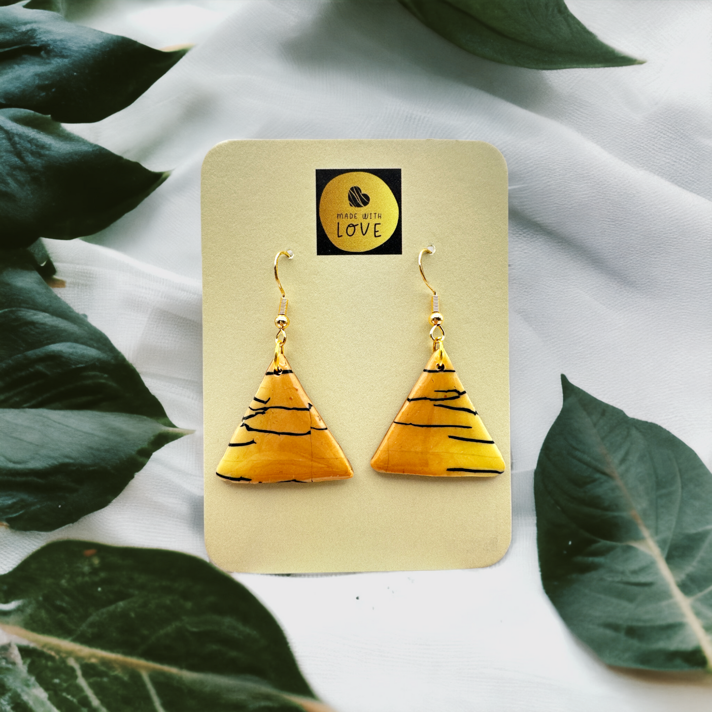 These Pretty Things Bijoux Tiger Collection Medium Triangle Hook Earrings