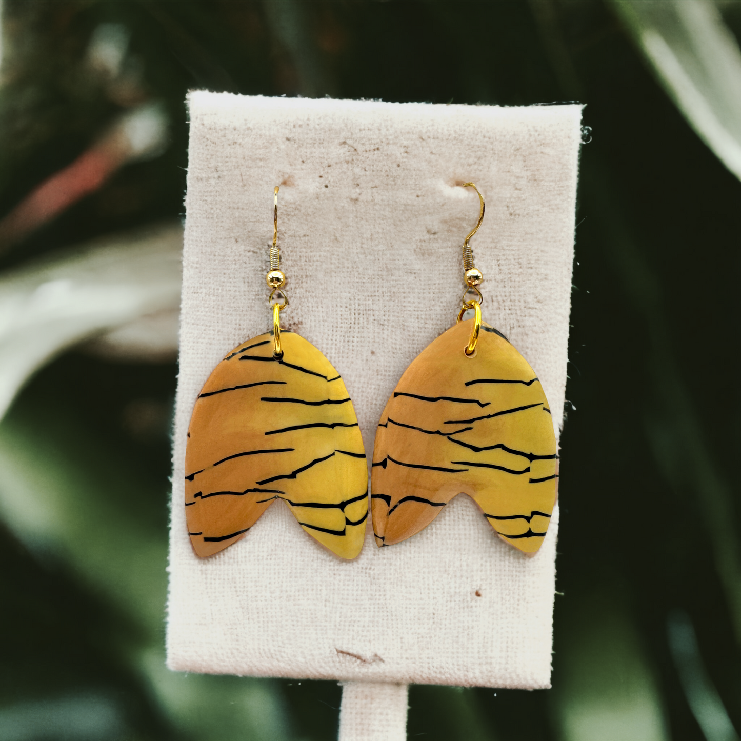 These Pretty Things Bijoux Tiger Collection Large Upside Down Tulip Hook Earrings