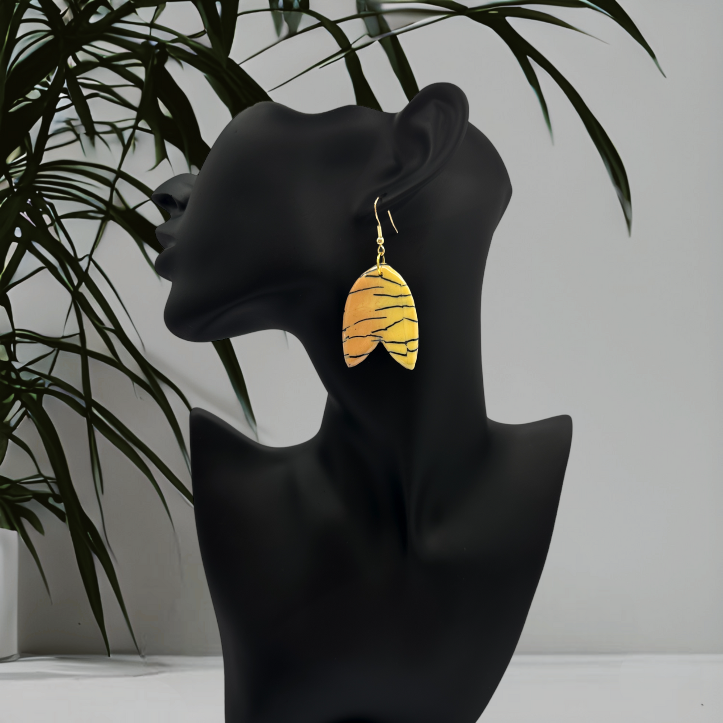 These Pretty Things Bijoux Tiger Collection Large Upside Down Tulip Hook Earrings