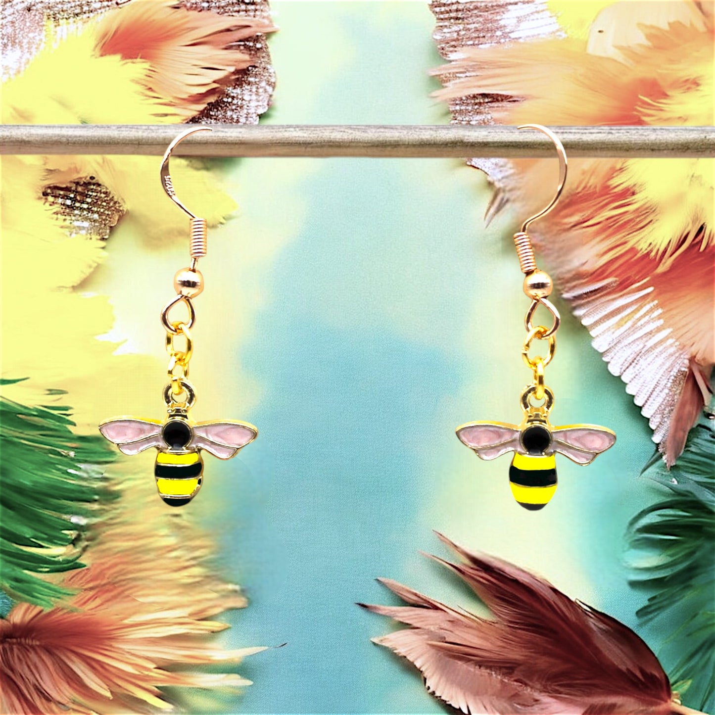 These Pretty Things Charmed Collection Medium Bee Hook Earrings