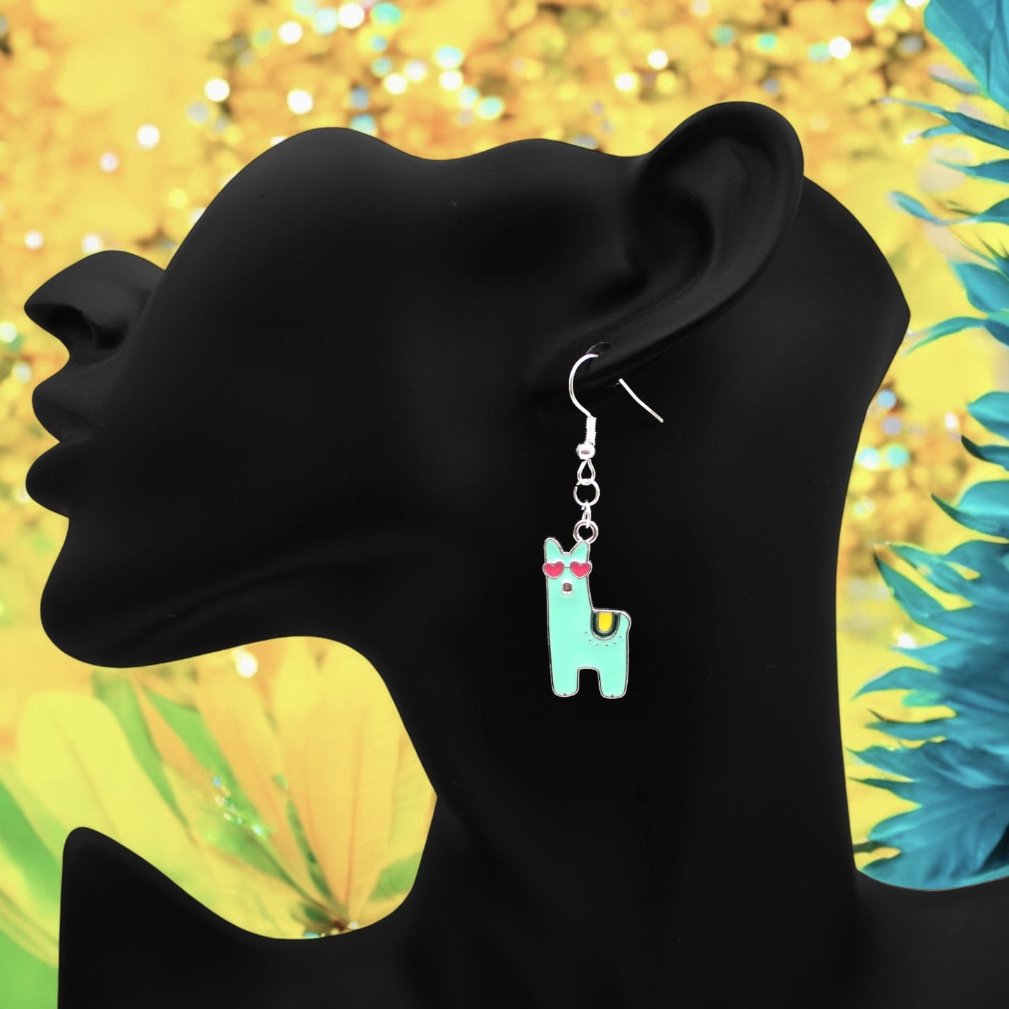 These Pretty Things Charmed Collection Large Green Alpaca Hook Earrings