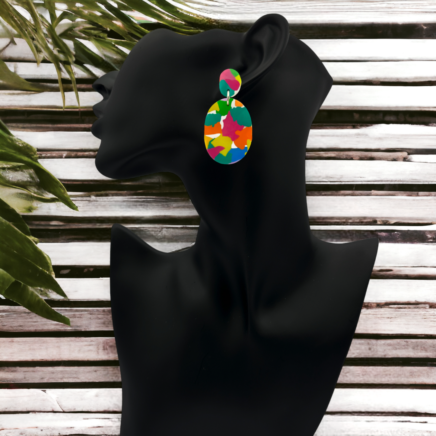 These Pretty Things Club Tropicana Collection Large Oval Post Earrings