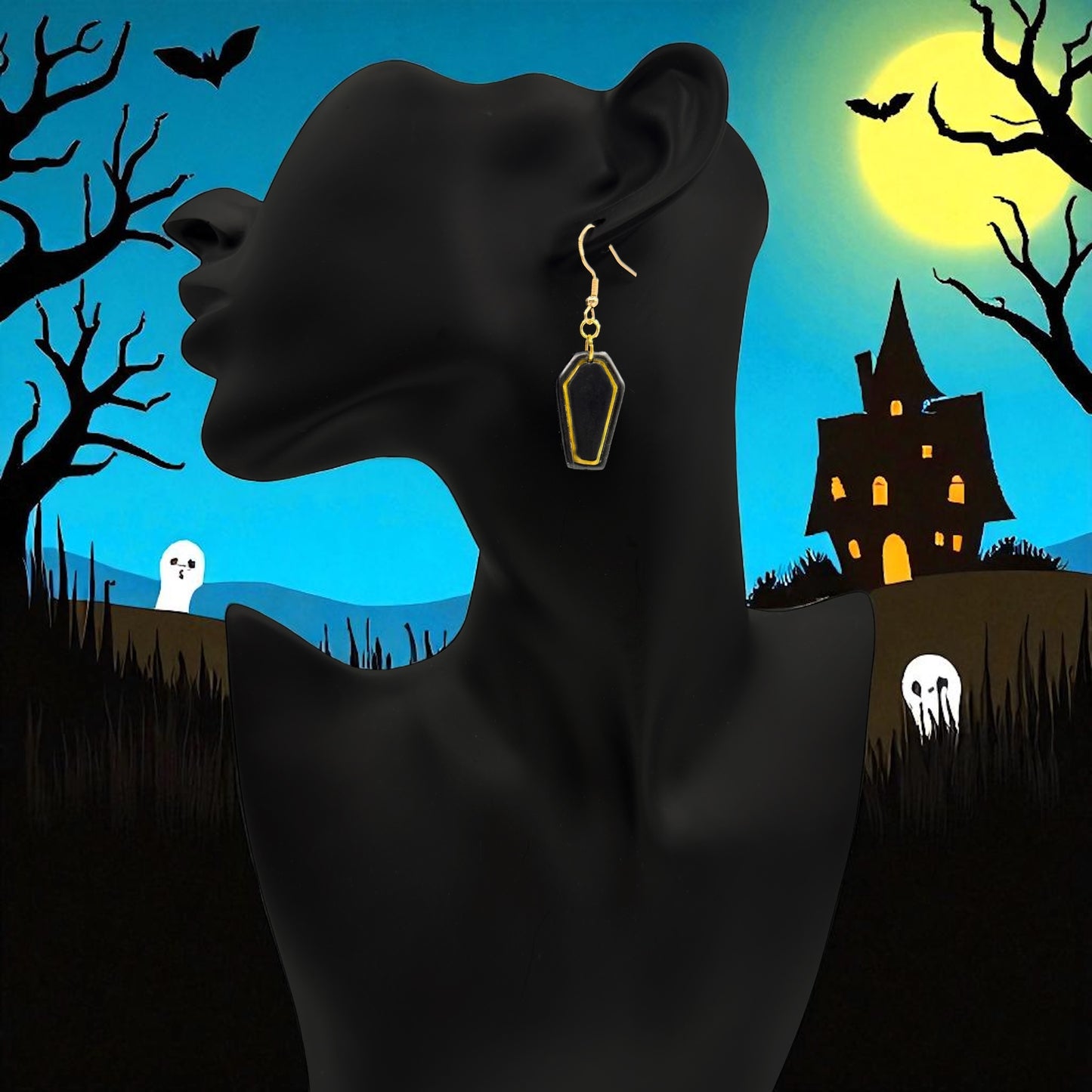 These Pretty Things Halloween Coffin Earrings