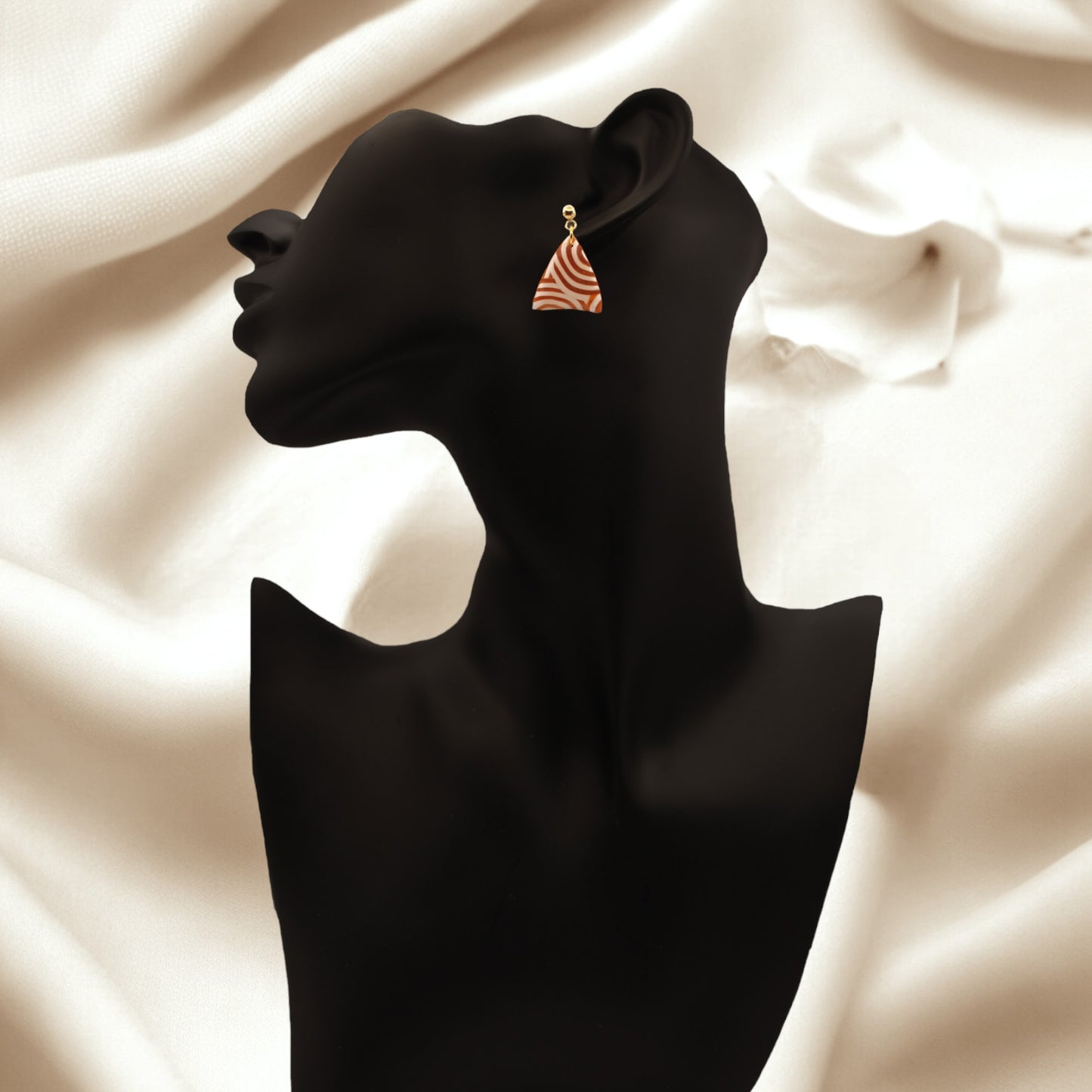 These Pretty Things Aurum Helix Collection Small Triangle Ball Stud Earrings