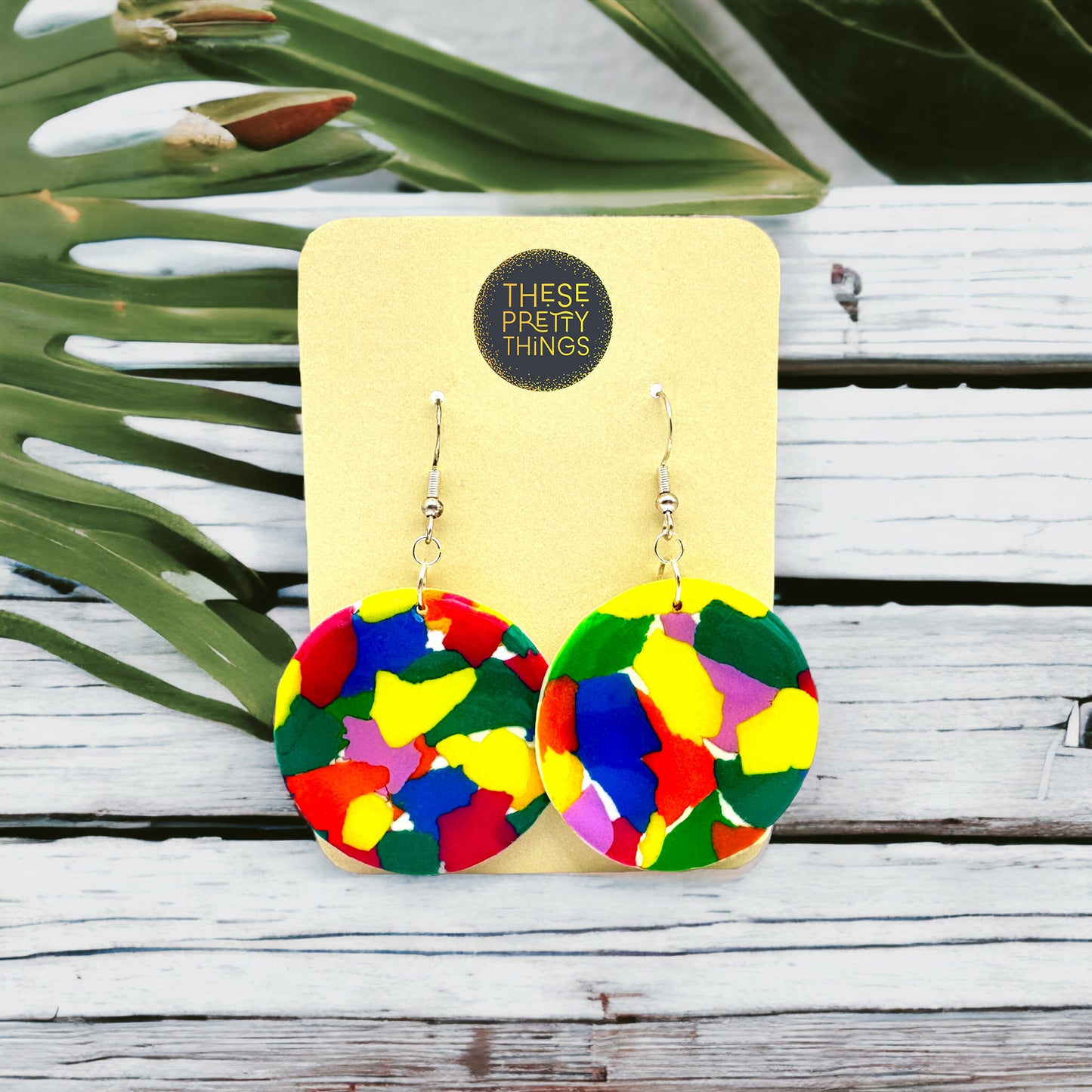 🍹 Club Tropicana Circle Earrings