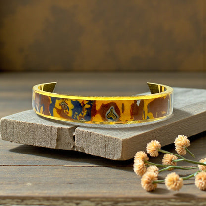 These Pretty Things Abstract Ember Gold Bangle