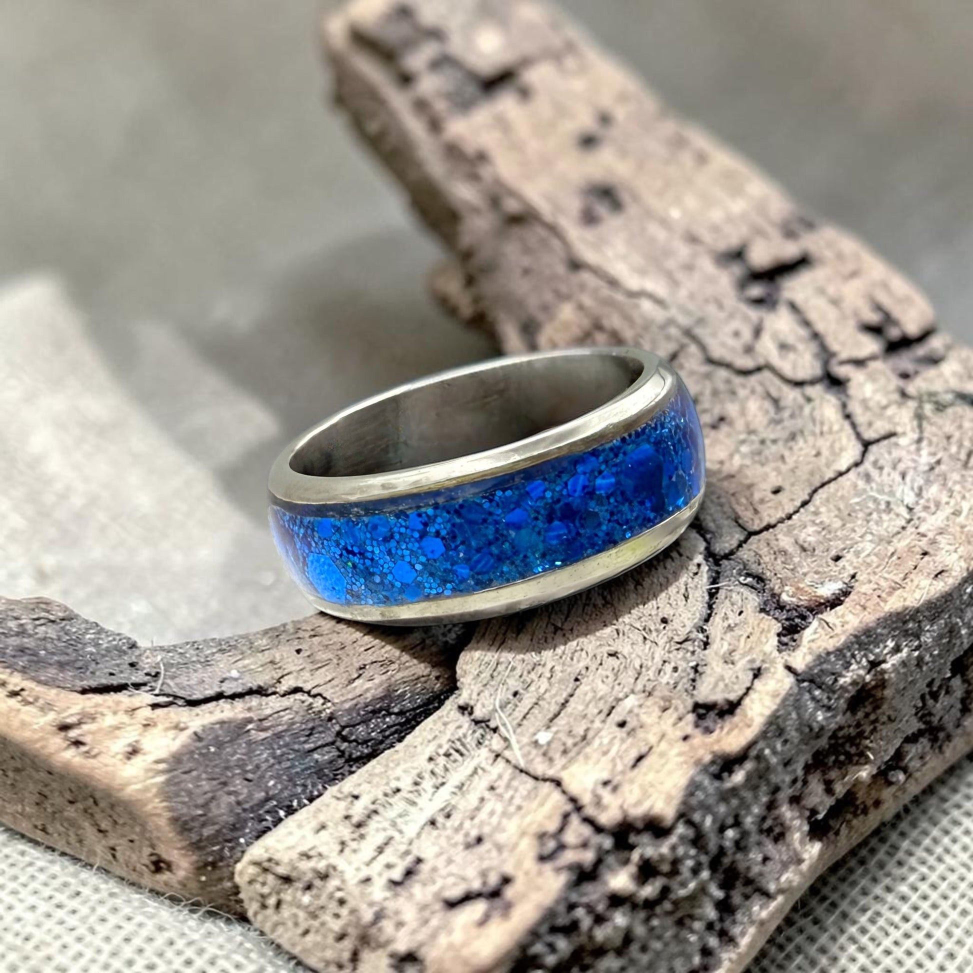 These Pretty Things Blue Crystals Silver Ring