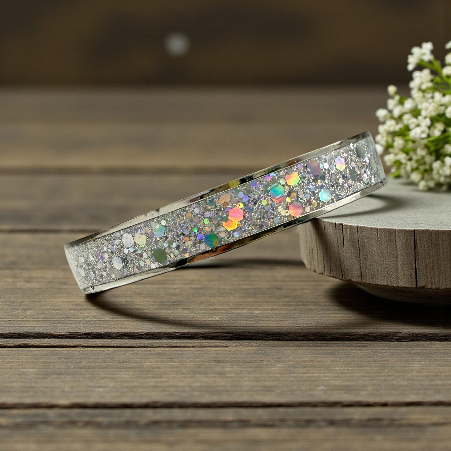 These Pretty Things Argentum Crystal Silver Bangle