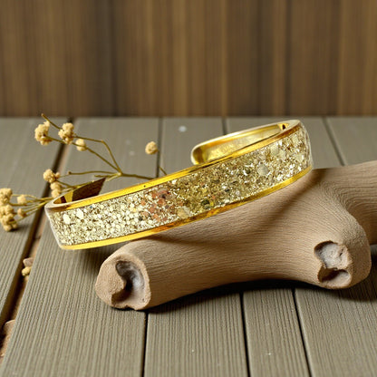 Aurelian Crystal Gold Bangle