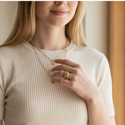These Pretty Things Gold Crystal Gold Ring