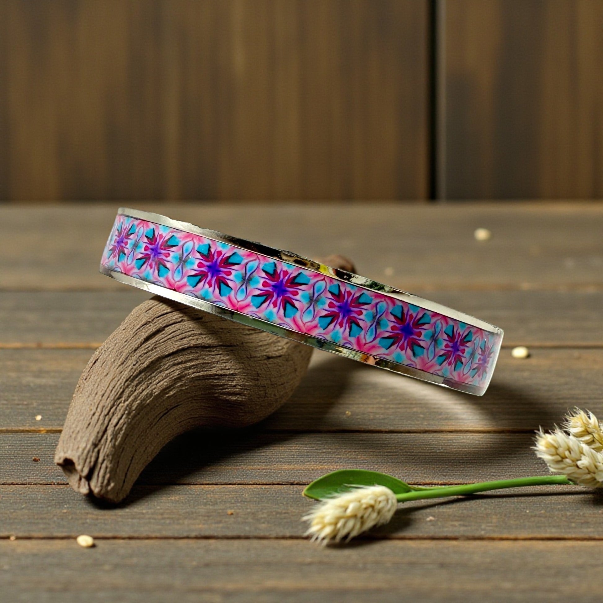 These Pretty Things Lilac Daydream Silver Bangle