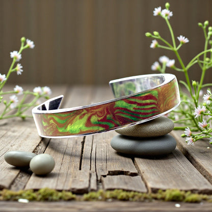 These Pretty Things Chocolate Lime Silver Bangle