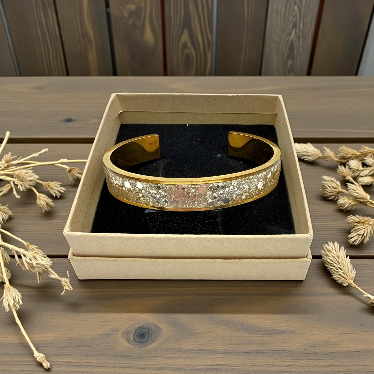 Aurelian Crystal Gold Bangle