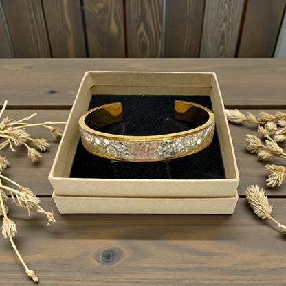 Aurelian Crystal Gold Bangle