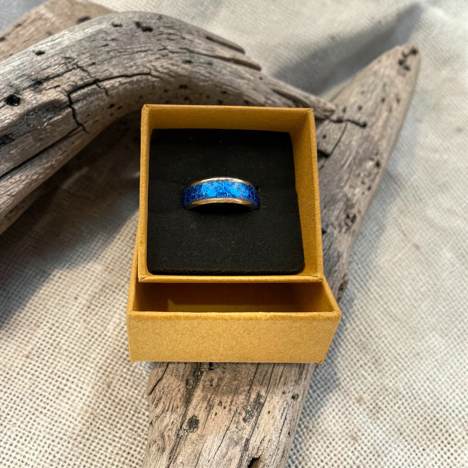 These Pretty Things Blue Crystals Silver Ring
