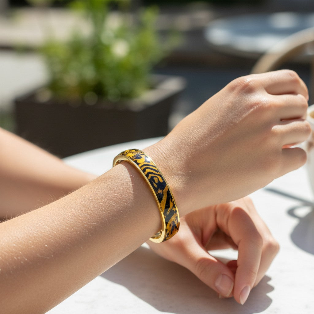 These Pretty Things Wild Side Gold Bangle