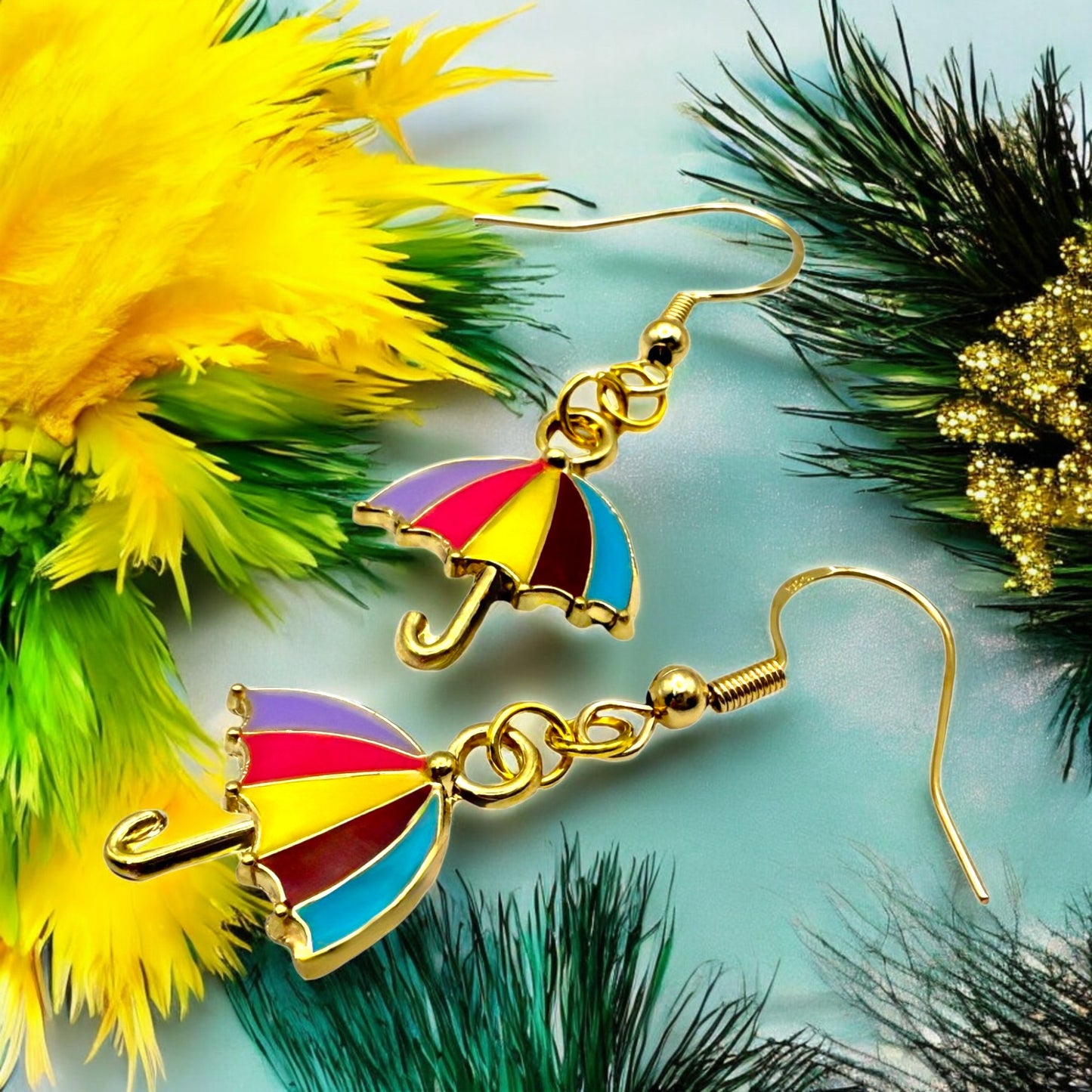 Made With Love Charmed Collection Large Umbrella Hook Earrings