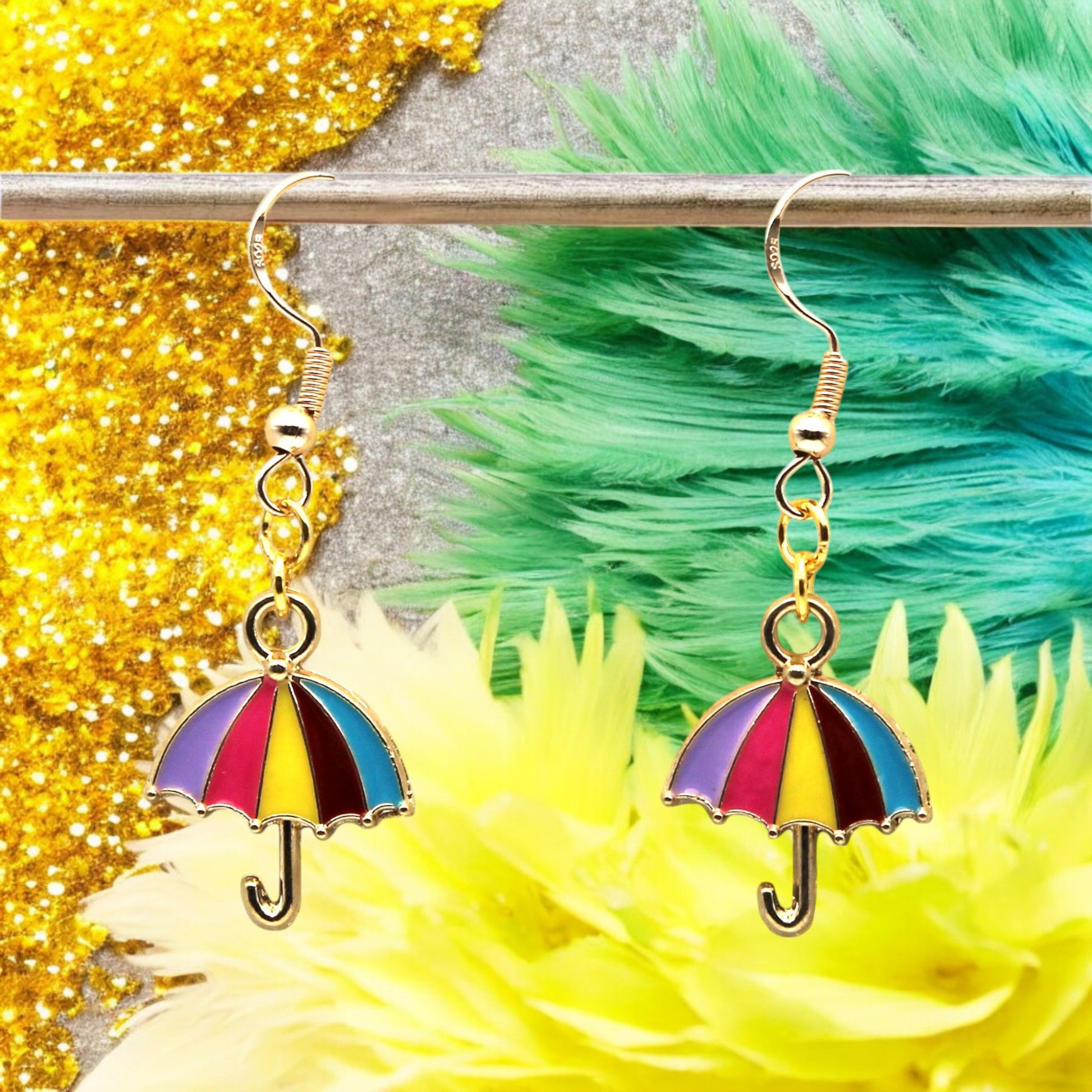 Made With Love Charmed Collection Large Umbrella Hook Earrings
