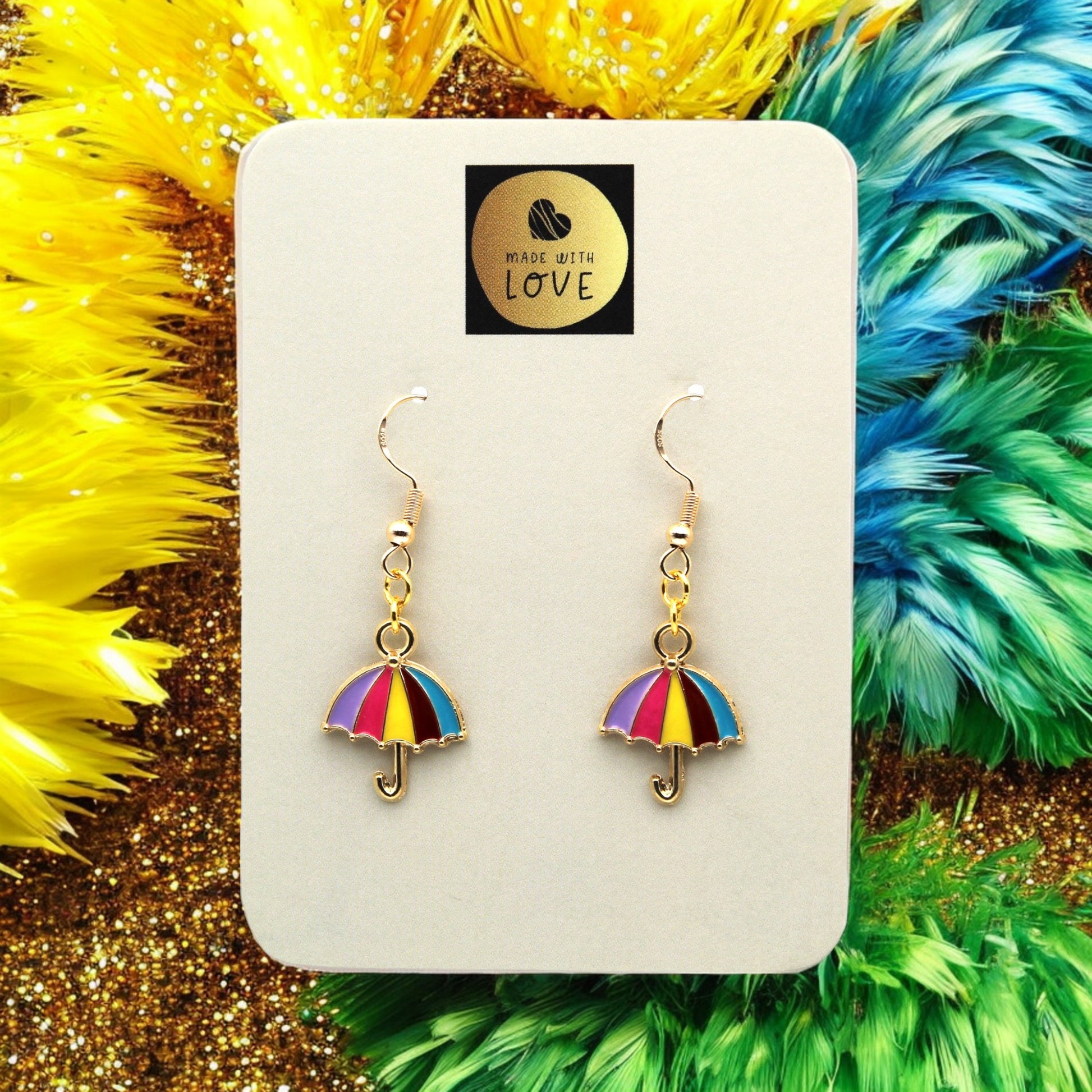 Made With Love Charmed Collection Large Umbrella Hook Earrings