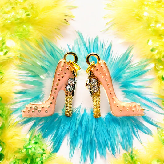 Made With Love Charmed Collection Pink Shoes Earrings