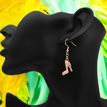 Made With Love Charmed Collection Pink Shoes Earrings