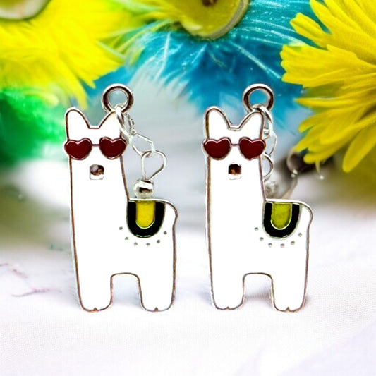 Made With Love Charmed Collection Large White Alpaca Hook Earrings