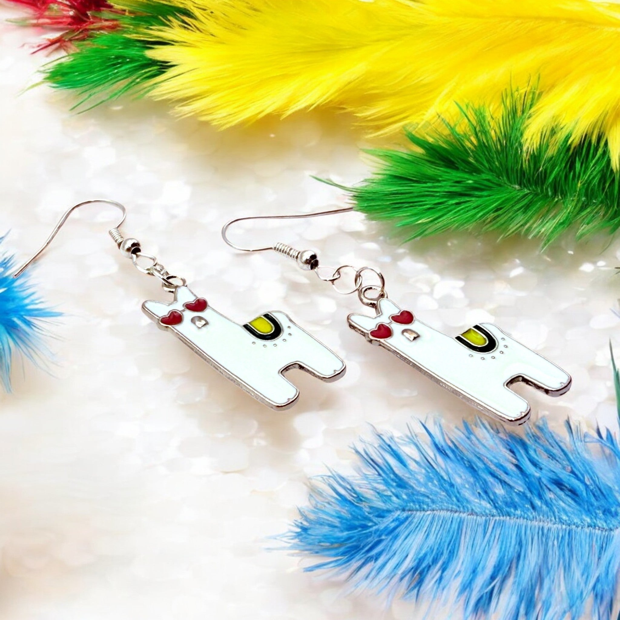 Made With Love Charmed Collection Large White Alpaca Hook Earrings