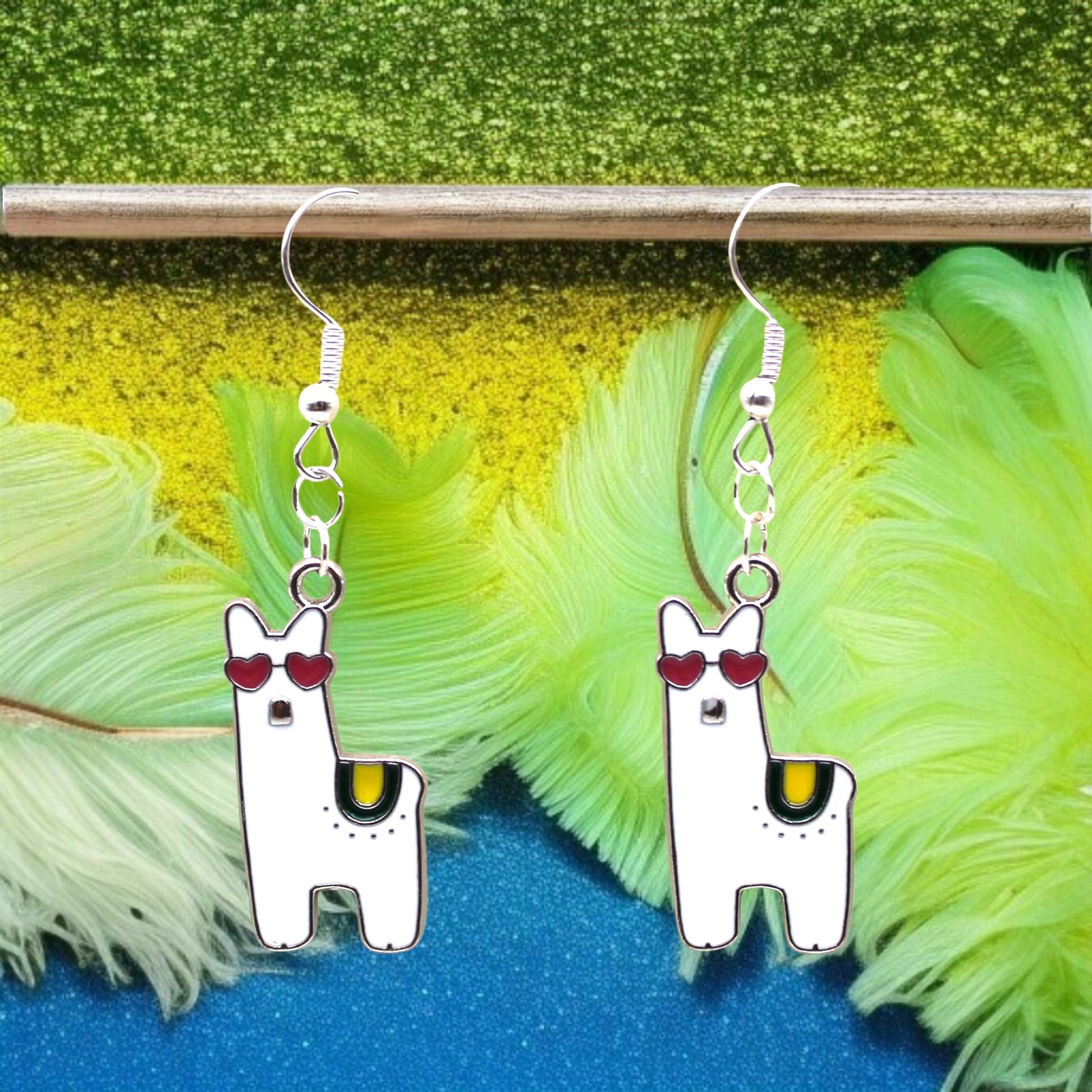 Made With Love Charmed Collection Large White Alpaca Hook Earrings