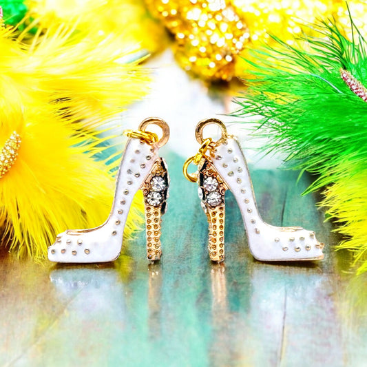Made With Love Charmed Collection White Shoes Earrings