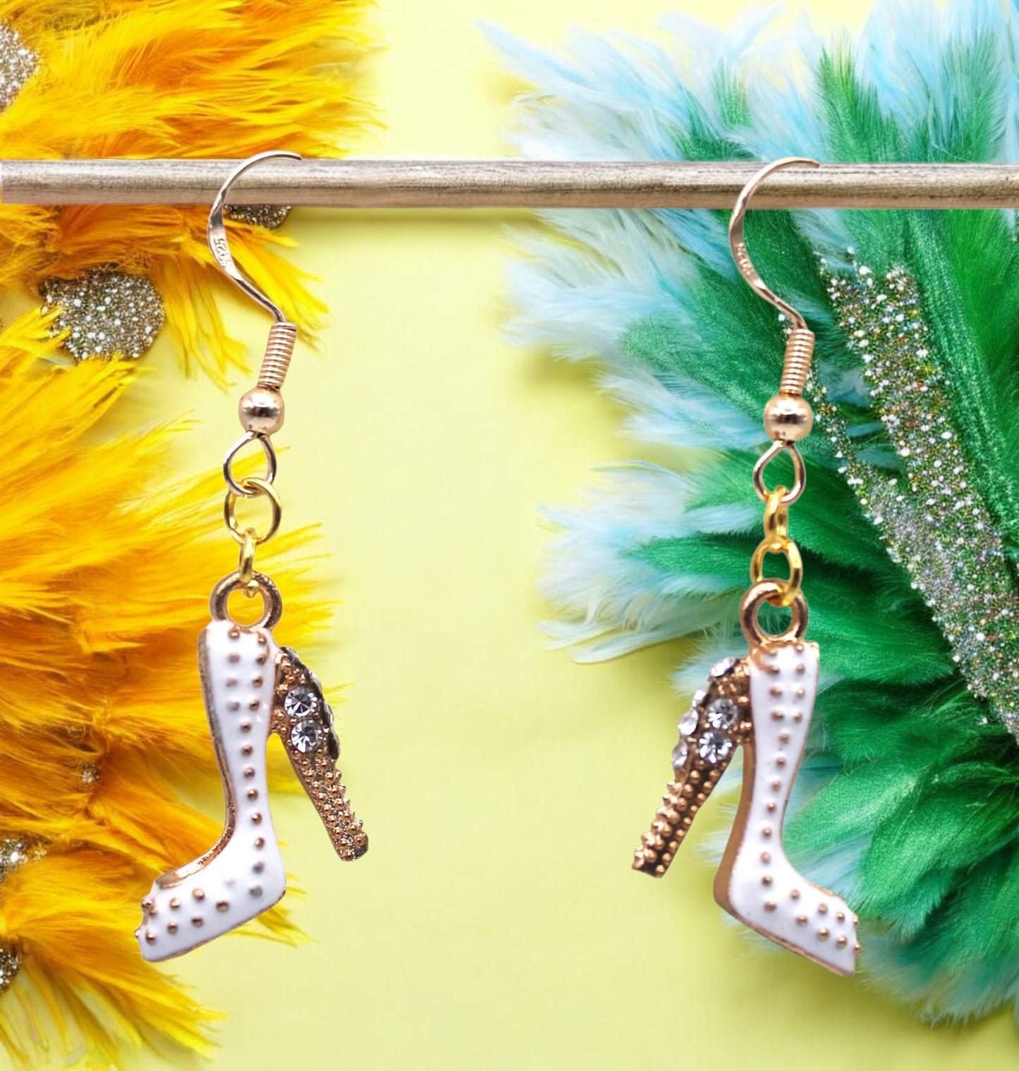 Made With Love Charmed Collection White Shoes Earrings