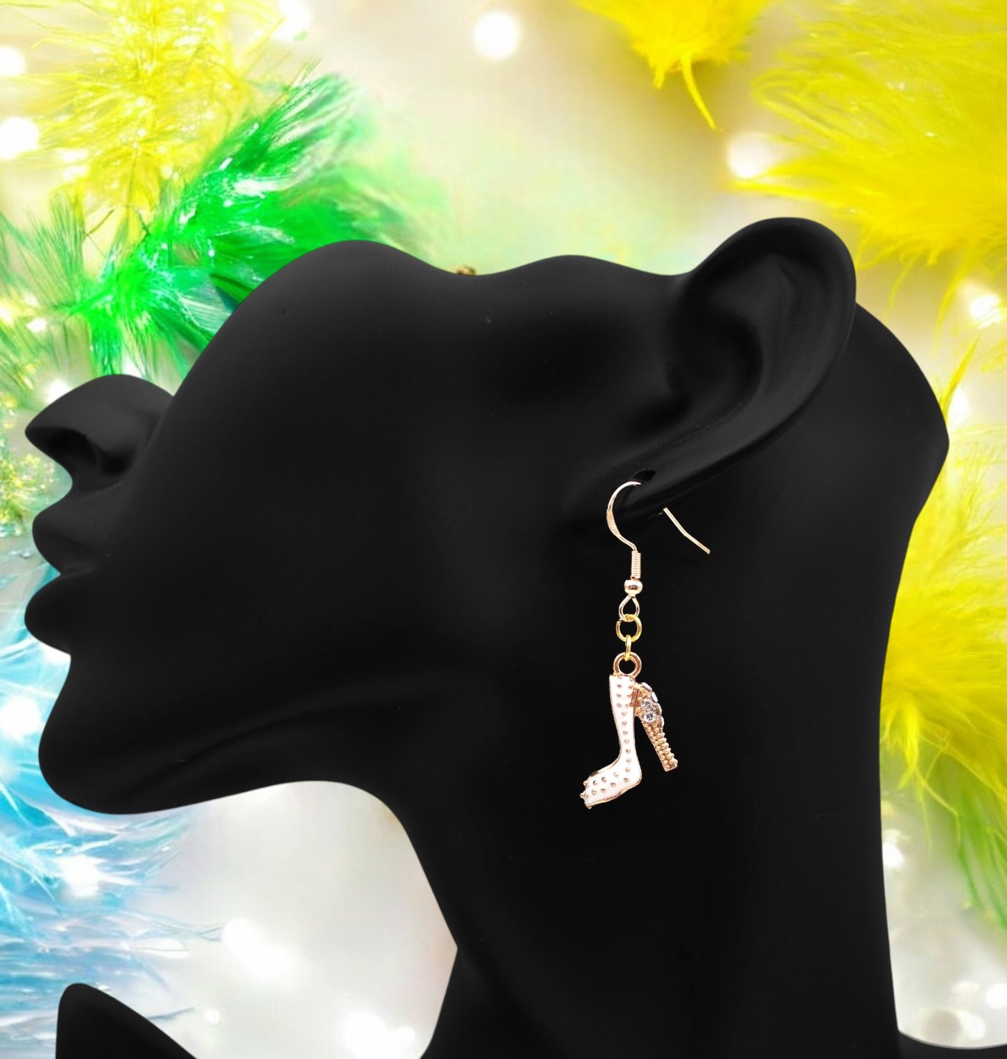 Made With Love Charmed Collection White Shoes Earrings