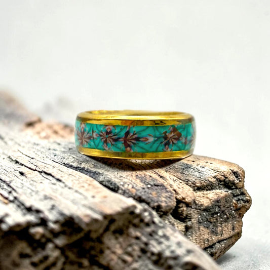 These Pretty Things Aegean Blue Gold Ring