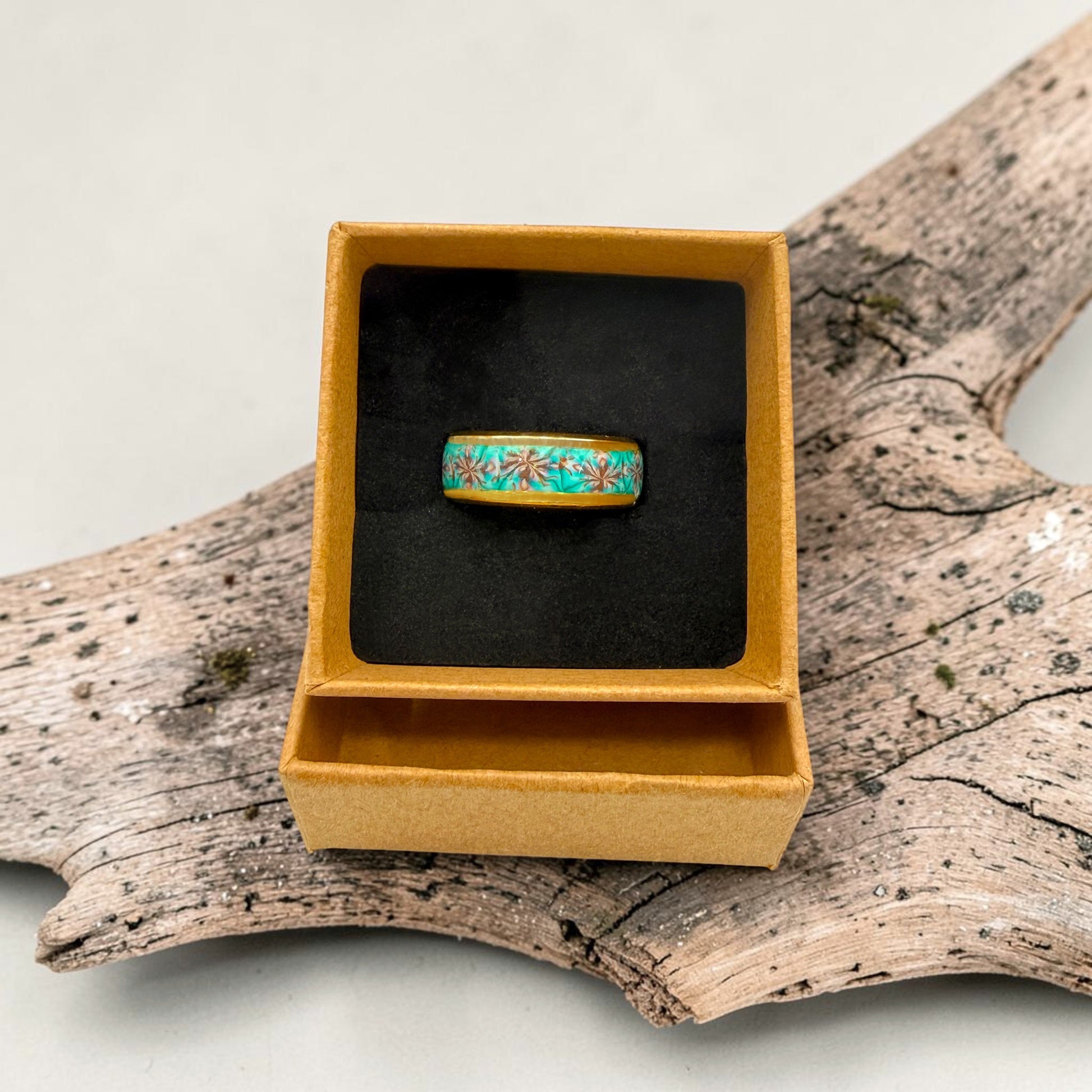 These Pretty Things Aegean Blue Gold Rin