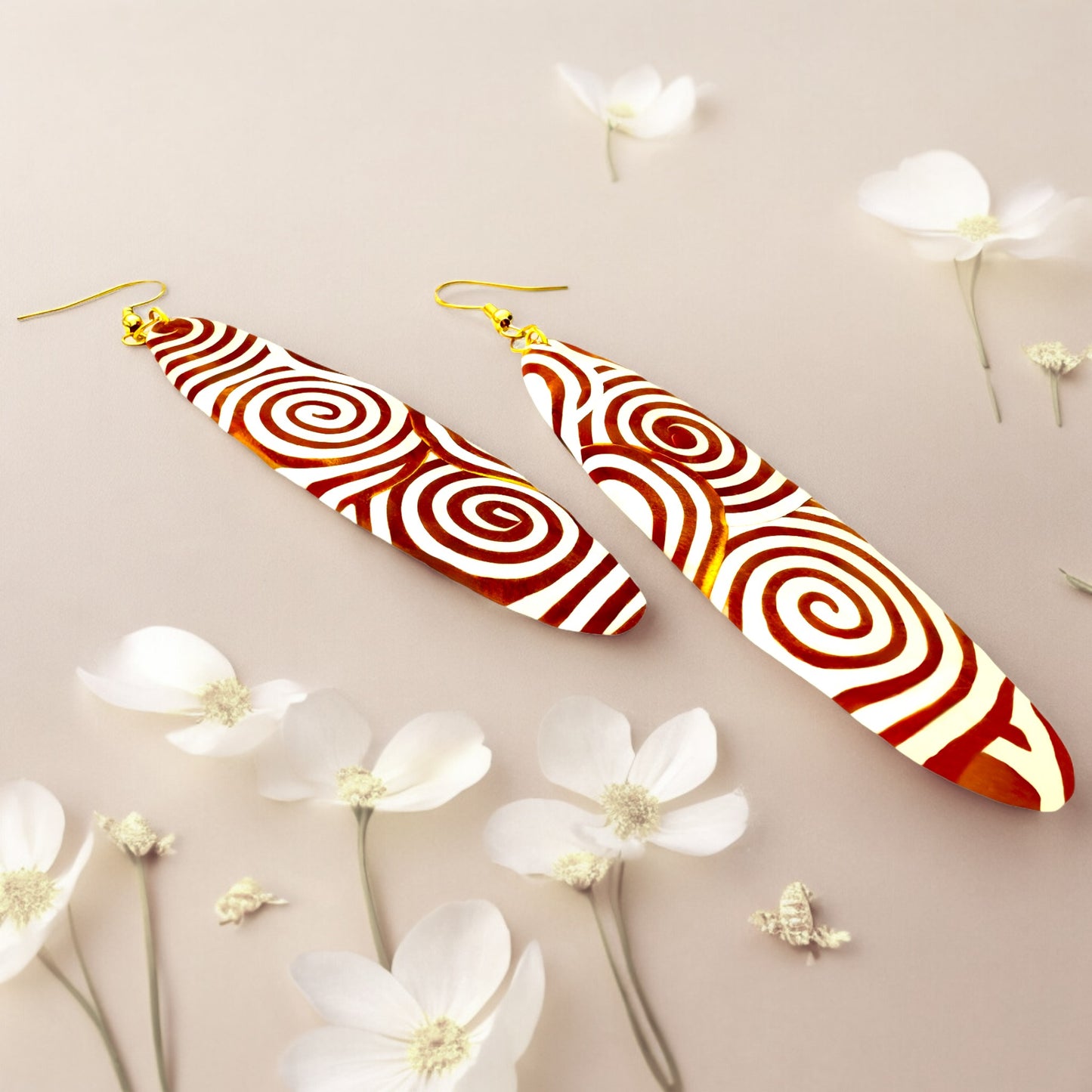 These Pretty Things Aurum Helix Collection Extra Large Long Oval Hook Earrings