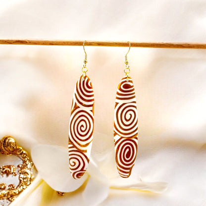 These Pretty Things Aurum Helix Collection Extra Large Long Oval Hook Earrings