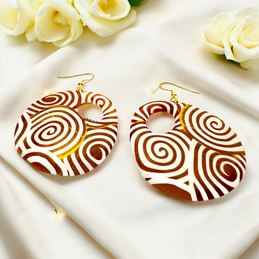 These Pretty Things Aurum Helix Collection Extra Large Open Pebble Hook Earrings