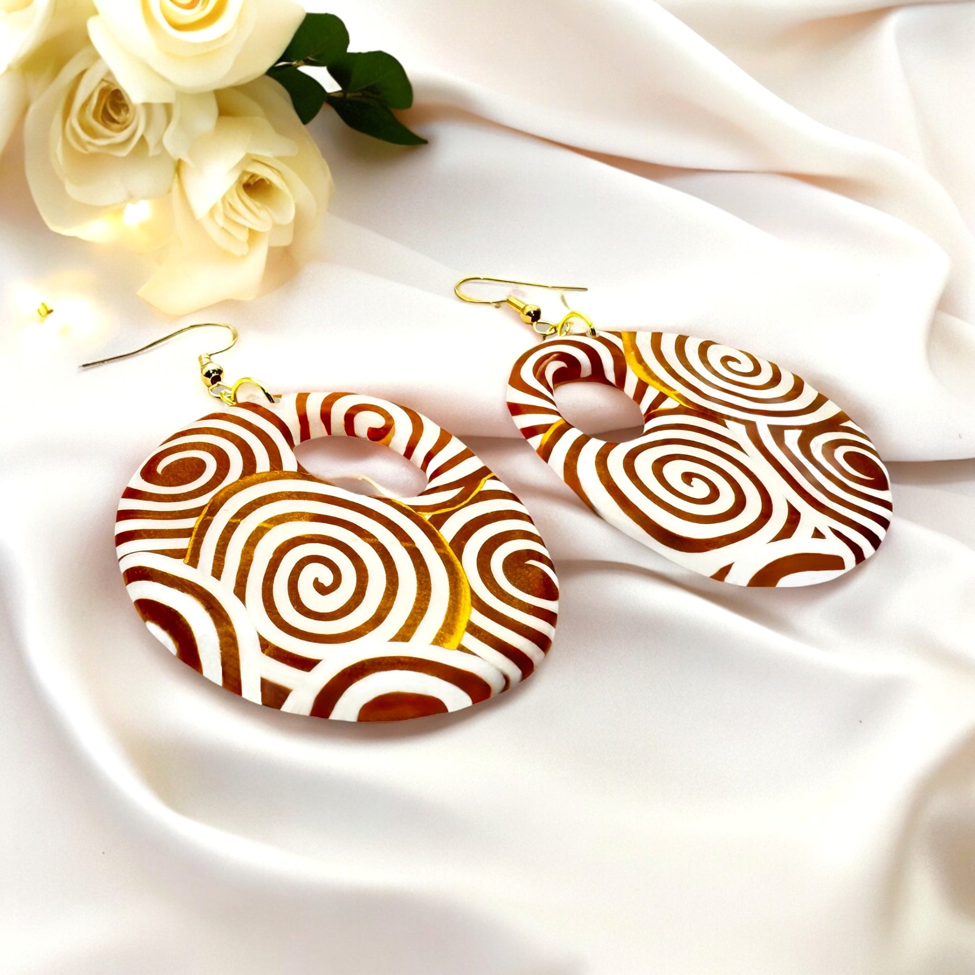 These Pretty Things Aurum Helix Collection Extra Large Open Pebble Hook Earrings